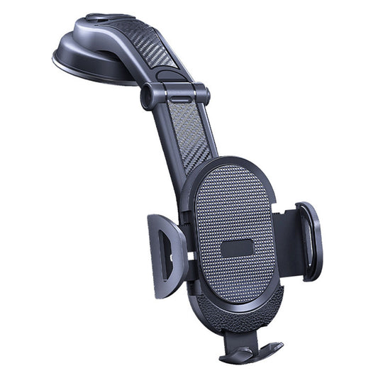 ES33 ABS+Carbon Fiber 360 Degree Rotation Suction Cup Mount Car Mobile Phone Holder Bracket