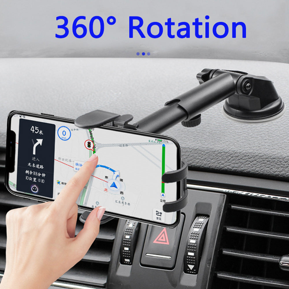 D-281+105+K5 Rotating Car Phone Holder Suction Cup Dashboard Cell Phone Mount Car Air Vent Bracket