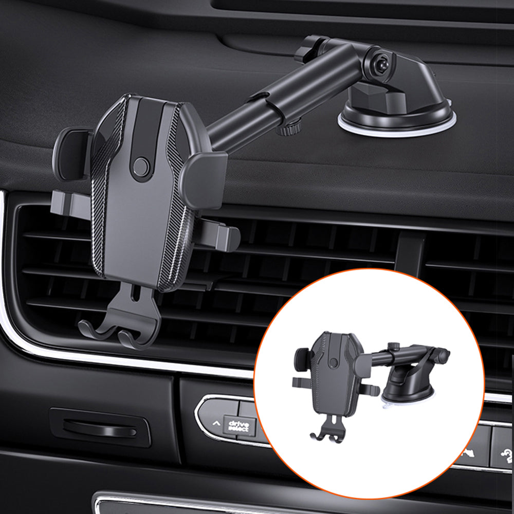 D-281+105+K5 Rotating Car Phone Holder Suction Cup Dashboard Cell Phone Mount Car Air Vent Bracket