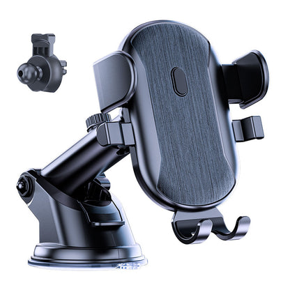 D48+105+K5 Car Dashboard Windshield Air Vents Phone Holder Brushed Pattern Telescopic Suction Cup Car Phone Mount