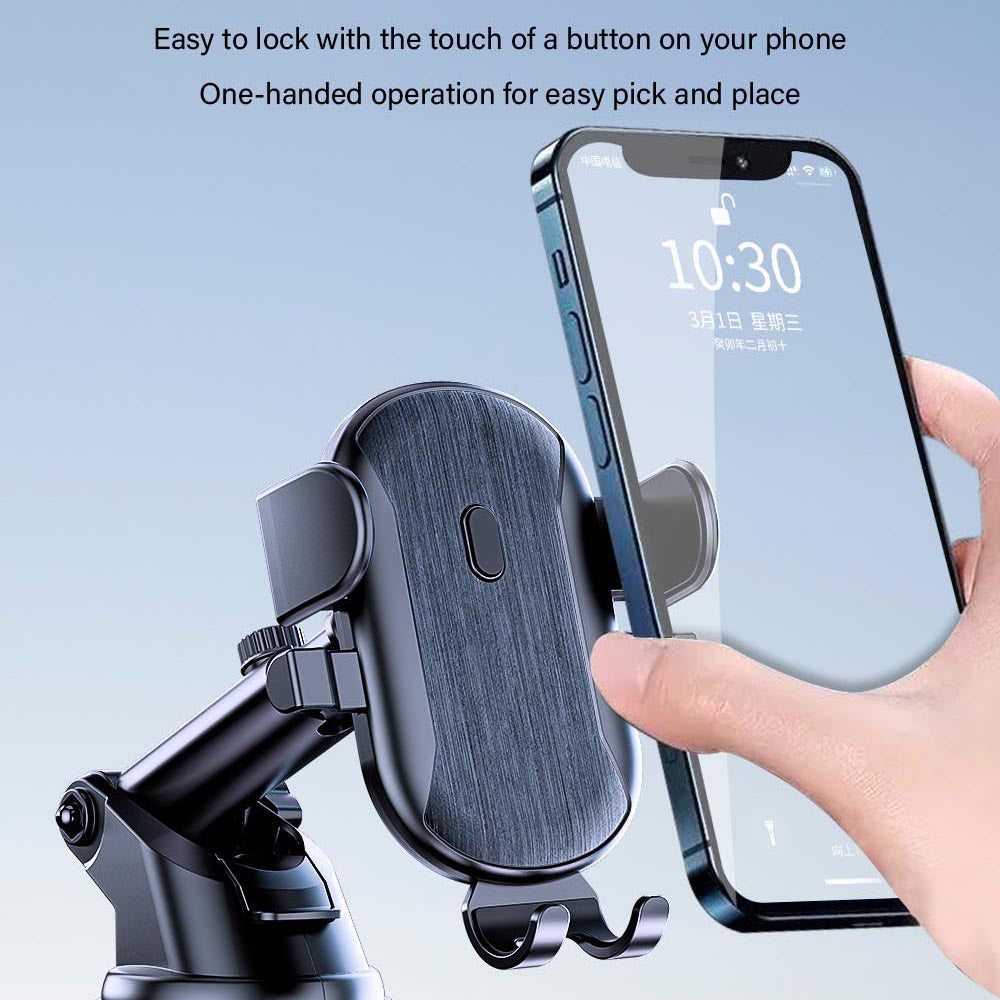D48+105+K5 Car Dashboard Windshield Air Vents Phone Holder Brushed Pattern Telescopic Suction Cup Car Phone Mount