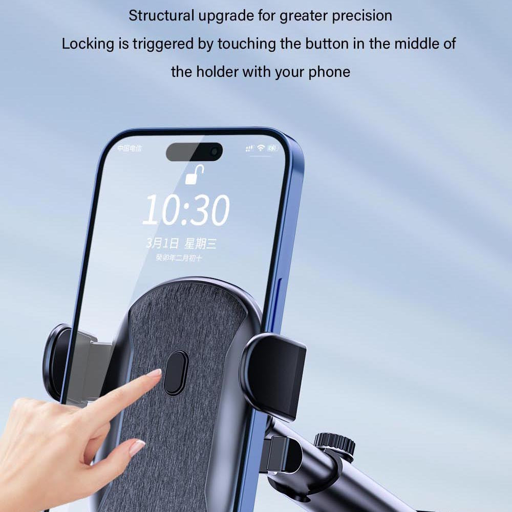 D48+105+K5 Car Dashboard Windshield Air Vents Phone Holder Brushed Pattern Telescopic Suction Cup Car Phone Mount