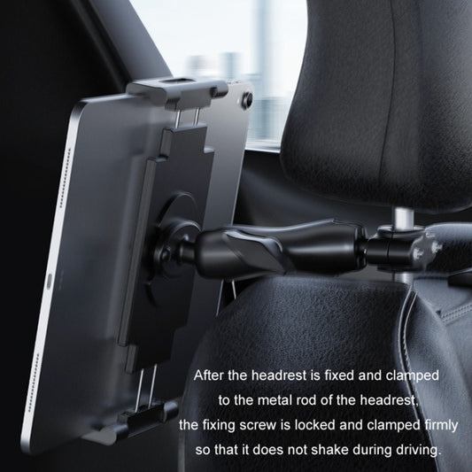 Car Seat Back Plastic Phone Holder Rotating Car Headrest Tablet Mount Compatible with 4.7-11 inch Cellphone, Tablets