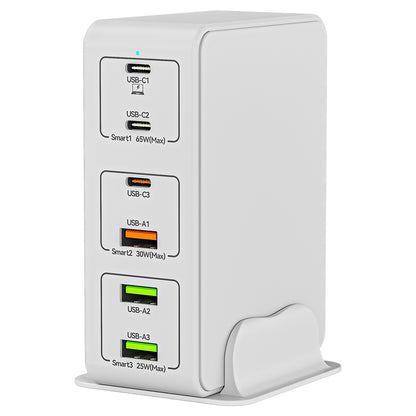 818H 120W PD Fast Charging Portable Power Adapter 3 USB-C + 3 USB-A Travel Wall Charger