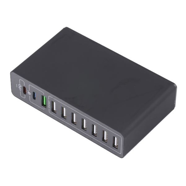 MFT-03Q USB Charger 10-Port 65W Multi-Port Type-C QC3.0 Charging Hub Compact Desktop Power Station