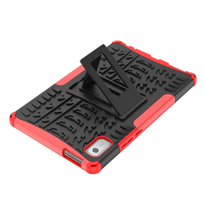 For Lenovo Tab M9 Tyre Pattern Kickstand Case PC+TPU Shockproof Tablet Cover