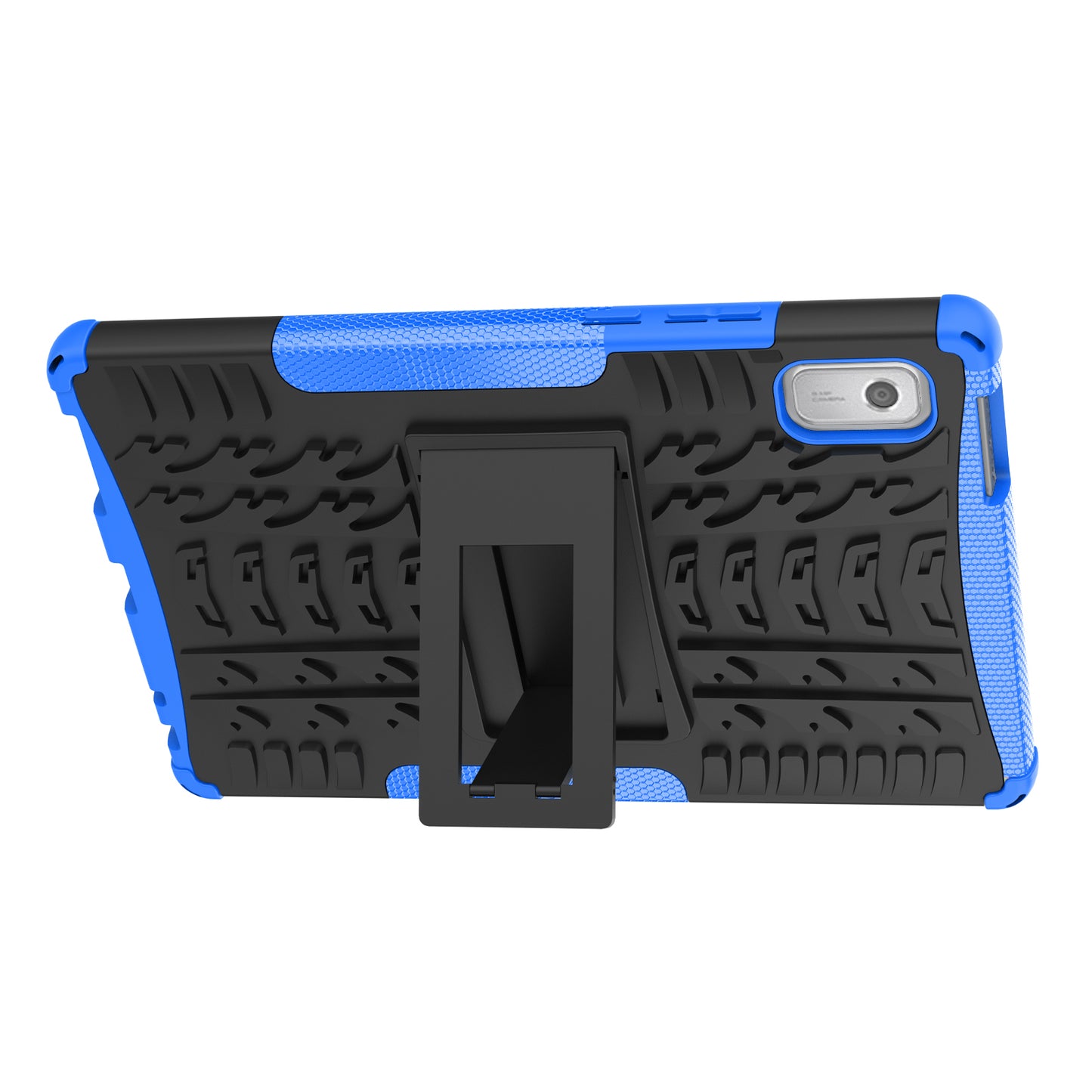 For Lenovo Tab M9 Tyre Pattern Kickstand Case PC+TPU Shockproof Tablet Cover