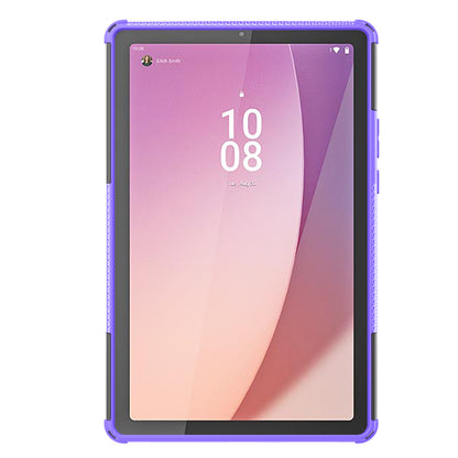 For Lenovo Tab M9 Tyre Pattern Kickstand Case PC+TPU Shockproof Tablet Cover