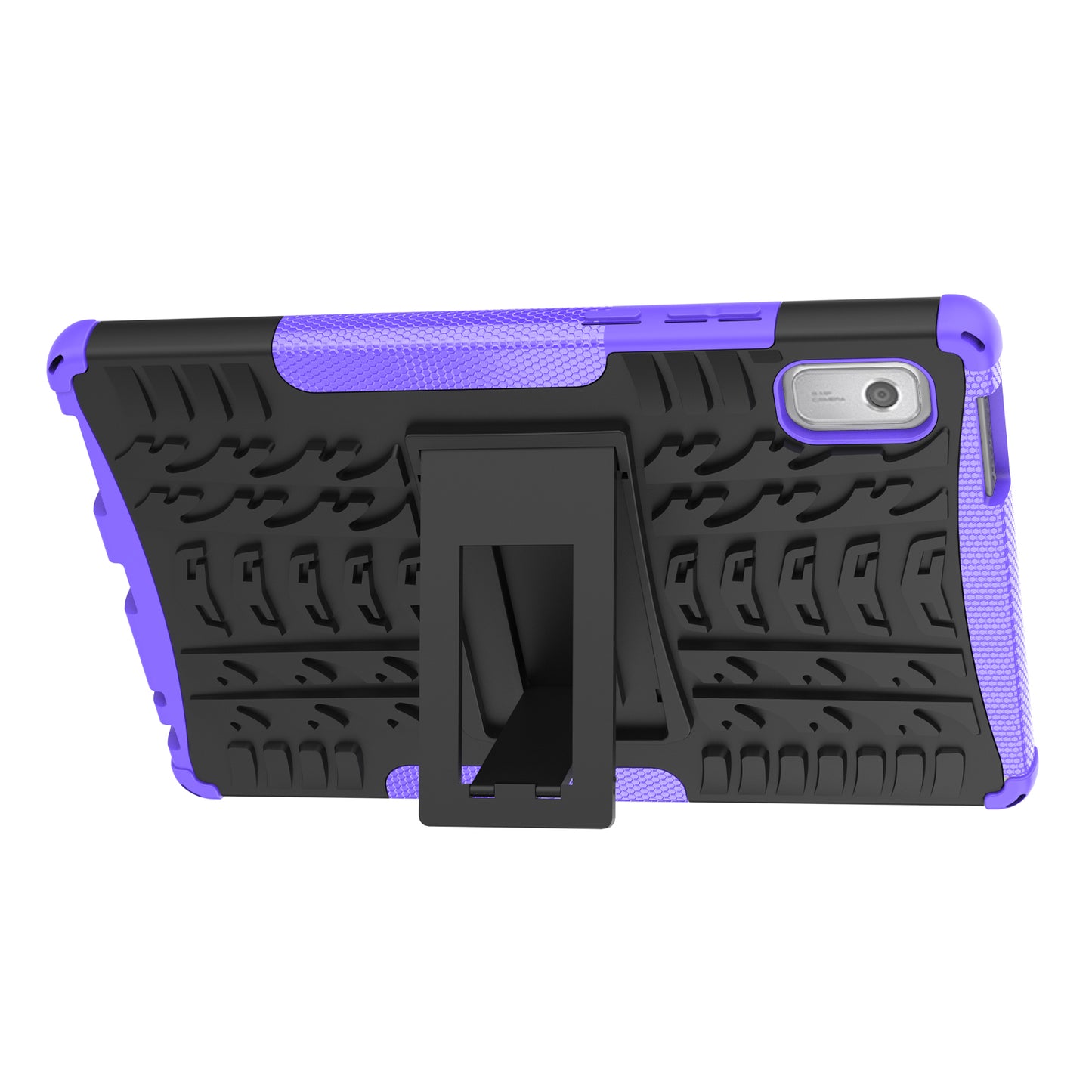 For Lenovo Tab M9 Tyre Pattern Kickstand Case PC+TPU Shockproof Tablet Cover