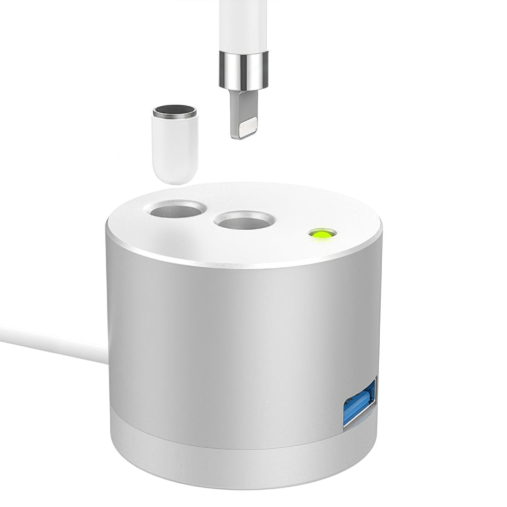 Desktop Charger Adapter for Apple Pencil (1st Generation) Charging Station with LED Light, USB Interface