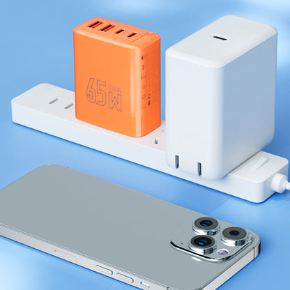 AZEADA 65W Fast Charging Adapter 2 Type-C + 2 USB Portable GaN Wall Charger