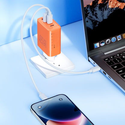 AZEADA 65W Fast Charging Adapter 2 Type-C + 2 USB Portable GaN Wall Charger