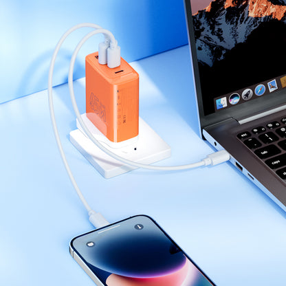 AZEADA 65W Fast Charging Adapter 2 Type-C + 2 USB Portable GaN Wall Charger