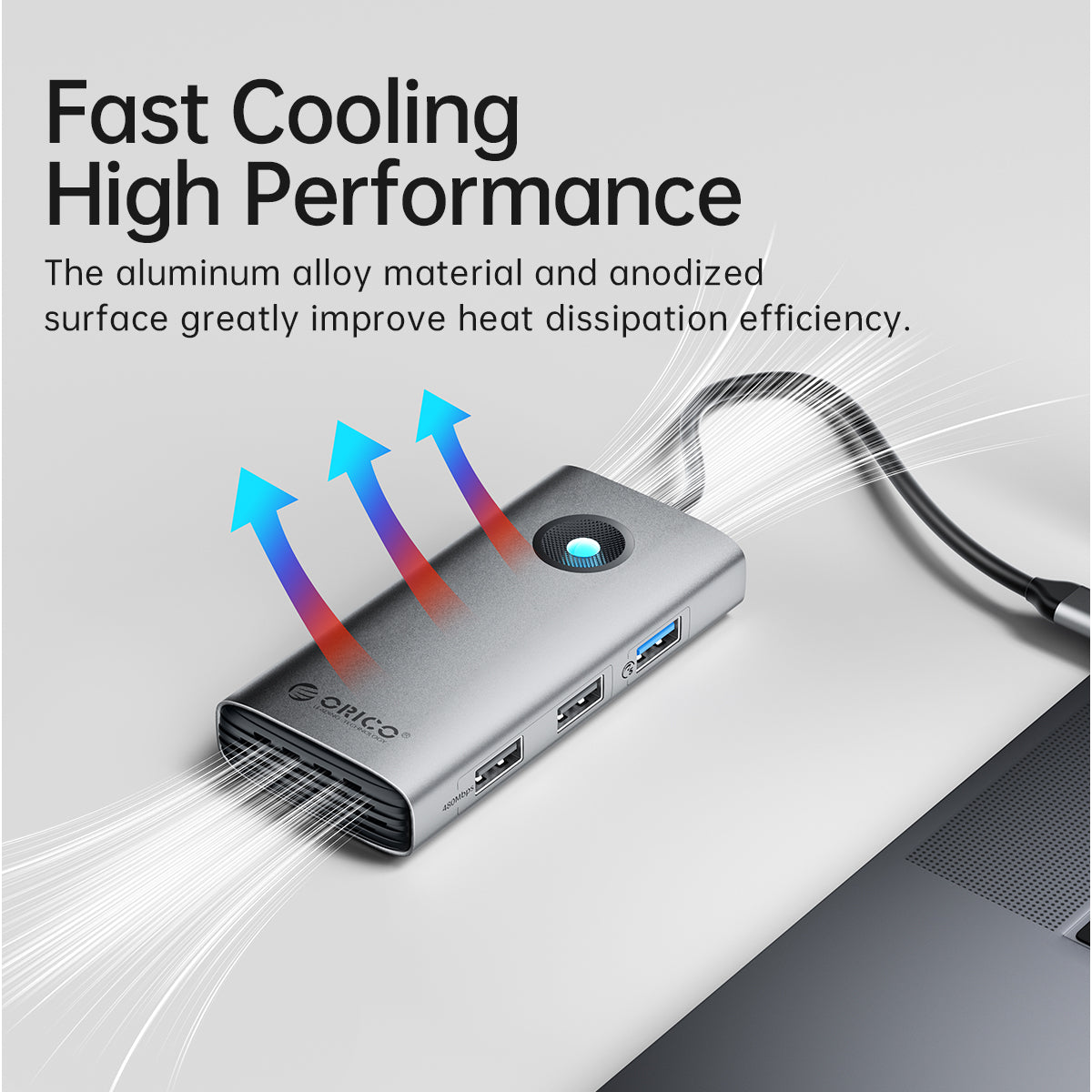 ORICO PW11-5P 5 in 1 Docking Station 4K Video PD 60W Charging Multifunctional Type-C Hub