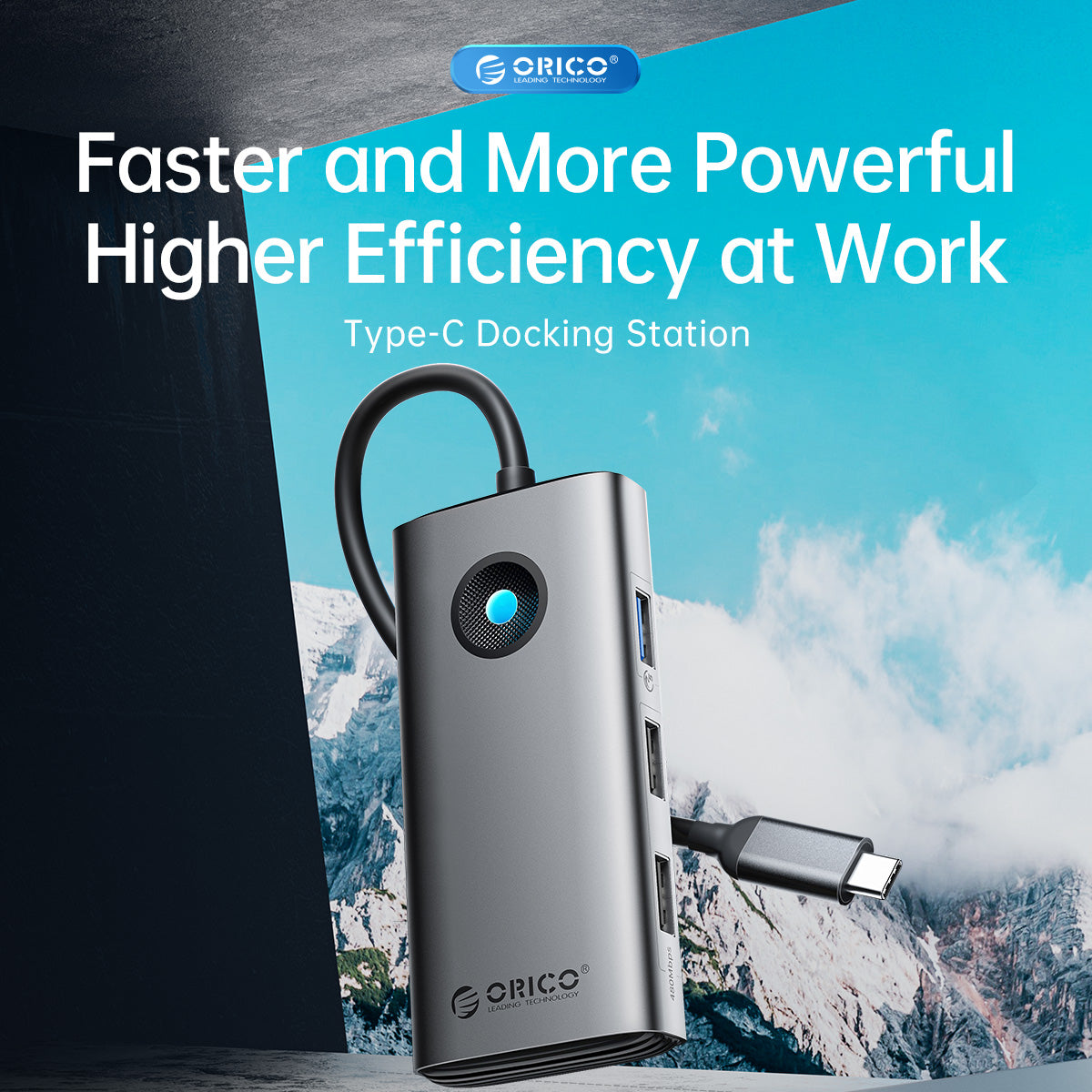 ORICO PW11-5P 5 in 1 Docking Station 4K Video PD 60W Charging Multifunctional Type-C Hub