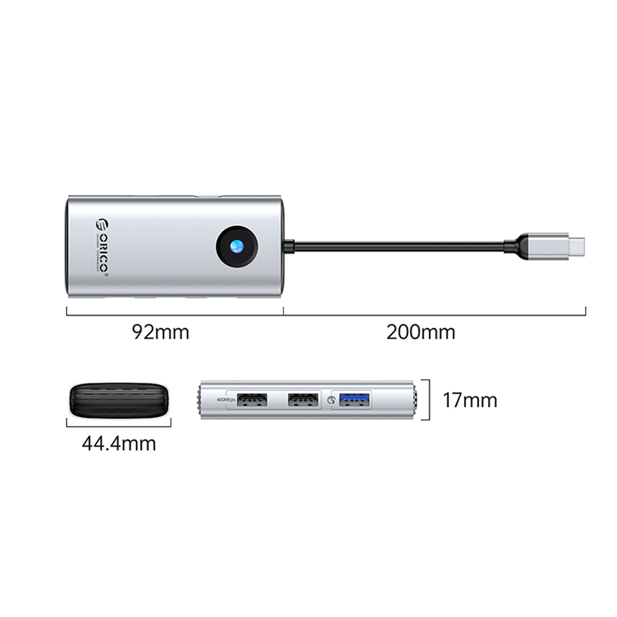 ORICO PW11-5P 5 in 1 Docking Station 4K Video PD 60W Charging Multifunctional Type-C Hub
