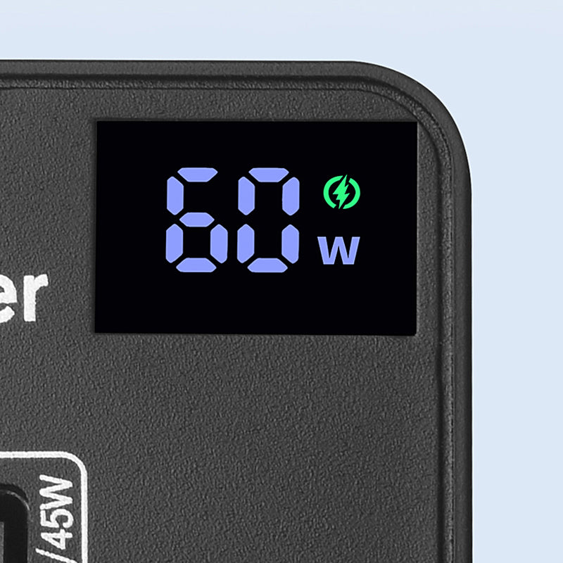 H988C Digital Display 4-Port USB C Charger PD Fast Charger Desktop Charging Station (CE Certified)