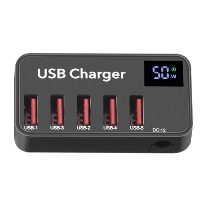 H988A 50W Smart Digital Display 5 Ports USB Charger Phone Tablet Charging Station (CE Certified)
