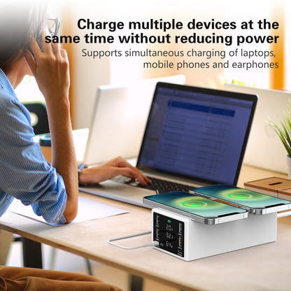 888W Multi-Port USB Phone Charger QC3.0 Fast Charger 15W Wireless Charger PD 65W Charging Station for Laptops