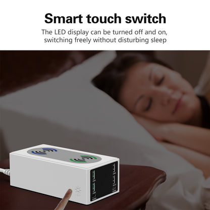 888W Multi-Port USB Phone Charger QC3.0 Fast Charger 15W Wireless Charger PD 65W Charging Station for Laptops