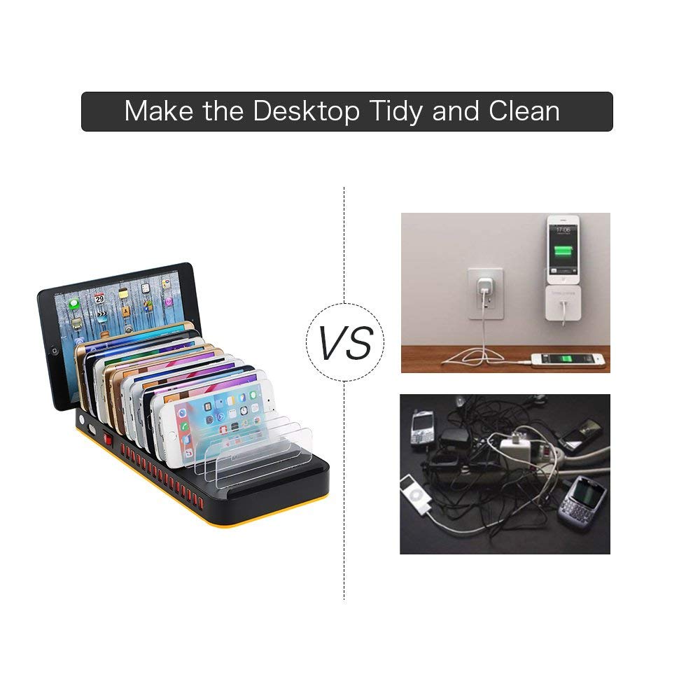 8815 Mobile Phone Tablet Charger 15 Port USB Charging Station 5V 20A 100W High Power Charging Stand (with CE)