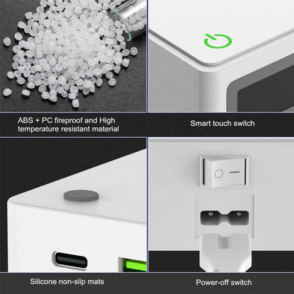 868W Multi-Port USB Wireless Charger PD 65W Laptop Phone Charger QC3.0 Fast Charging Station with Anti-Slip Silicone Mat