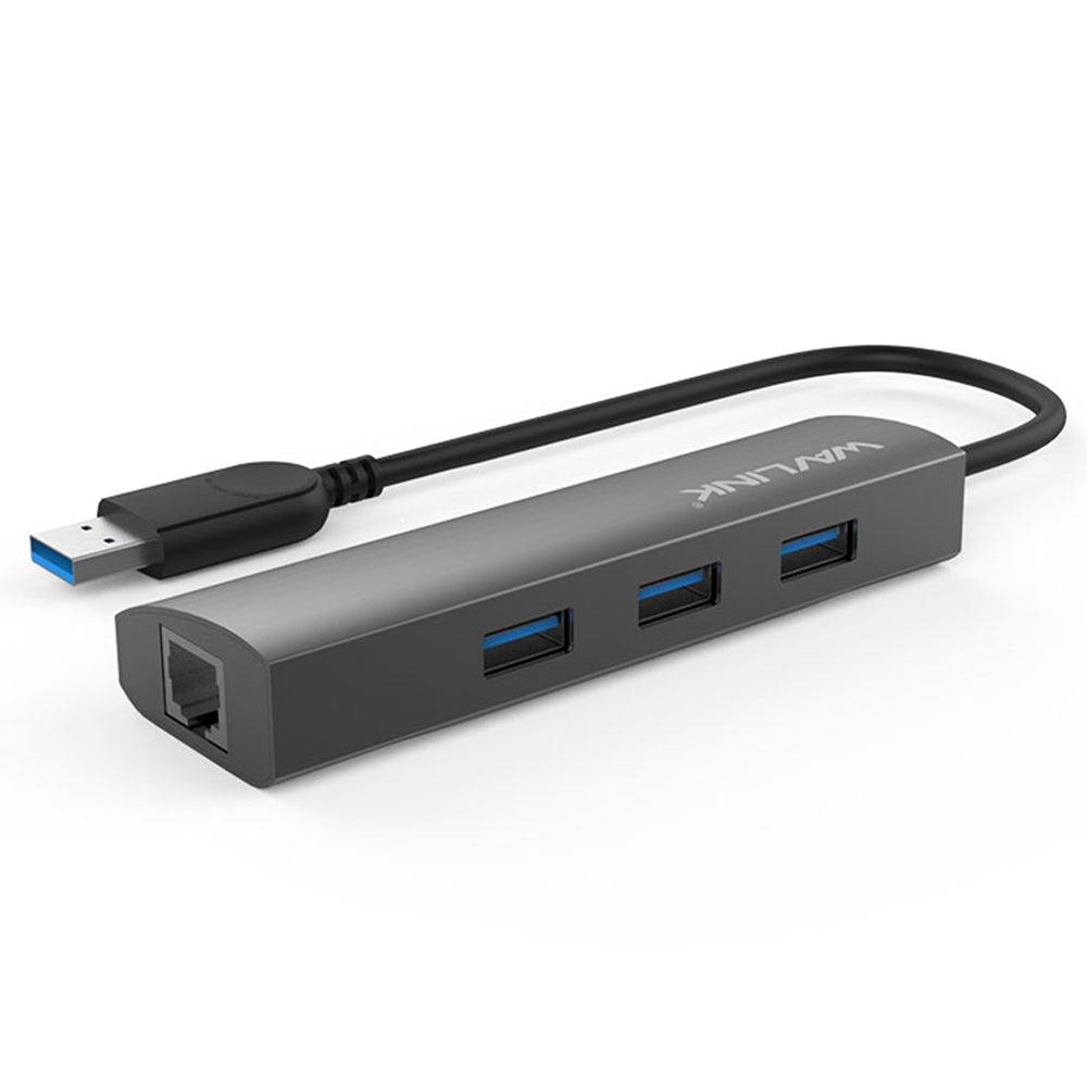 WAVLINK UH3031G USB 3.0 Docking Station 4-Port Hub Adapter USB to RJ45 Gigabit External Splitter Converter