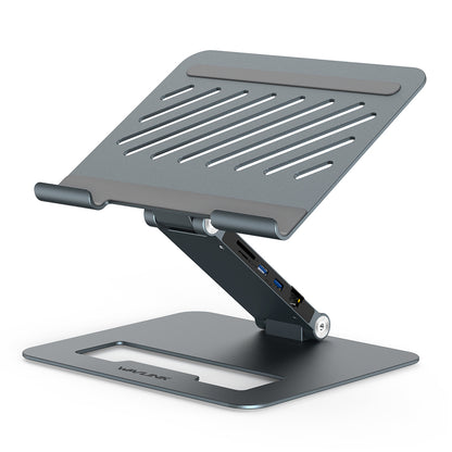 WAVLINK UMD07 PD Fast Charging Tablet Stand with USB-C Hub Type-C Docking Station Laptop Holder 2 USB 3.0, Gigabit Ethernet