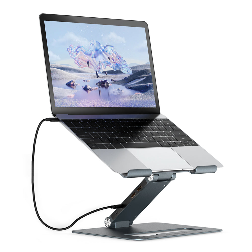 WAVLINK UMD07 PD Fast Charging Tablet Stand with USB-C Hub Type-C Docking Station Laptop Holder 2 USB 3.0, Gigabit Ethernet