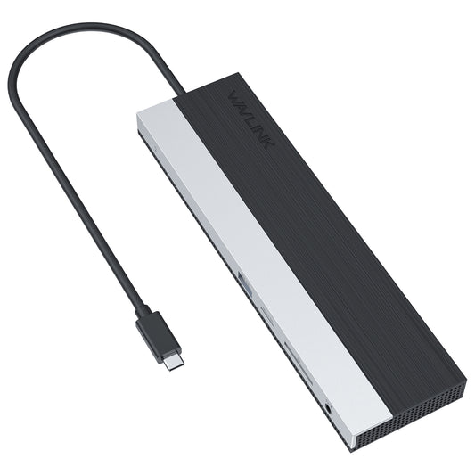 WAVLINK UMD03 12 in 1 Type-C HUB Triple Display USB-C Multiport Adapter with HD, VGA, Ethernet, USB-C, USB3.0, USB2.0, Card Reader, Audio