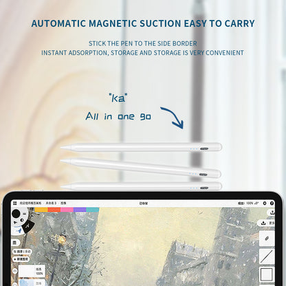 6WP Active Capacitive Pen Anti False Touch Bluetooth Stylus POM Nib Pencil with Indicator Light
