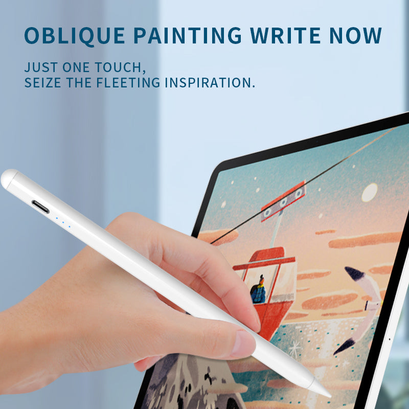 6WP Active Capacitive Pen Anti False Touch Bluetooth Stylus POM Nib Pencil with Indicator Light