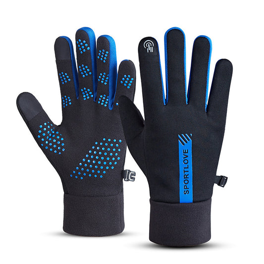 AL679542738 1 Pair Winter Cycling Gloves Water Resistant Windproof Anti-Slip Touch Screen Bike Gloves