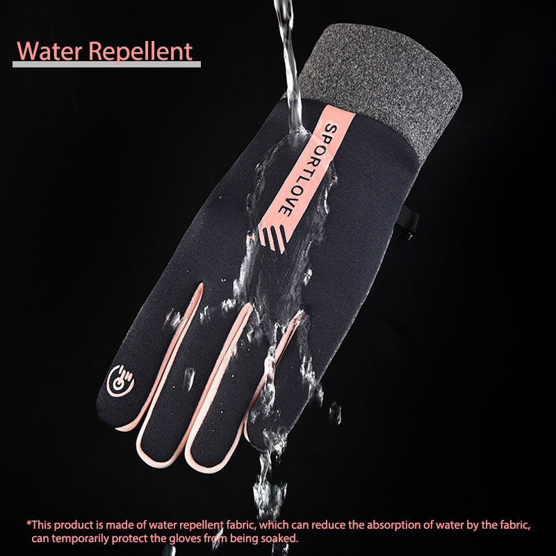 AL679542738 1 Pair Winter Cycling Gloves Water Resistant Windproof Anti-Slip Touch Screen Bike Gloves