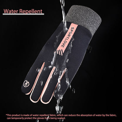 AL679542738 1 Pair Winter Cycling Gloves Water Resistant Windproof Anti-Slip Touch Screen Bike Gloves