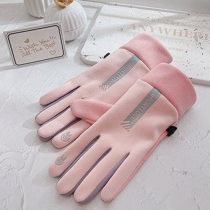AL679542738 1 Pair Winter Cycling Gloves Water Resistant Windproof Anti-Slip Touch Screen Bike Gloves