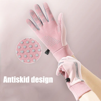 AL679542738 1 Pair Winter Cycling Gloves Water Resistant Windproof Anti-Slip Touch Screen Bike Gloves