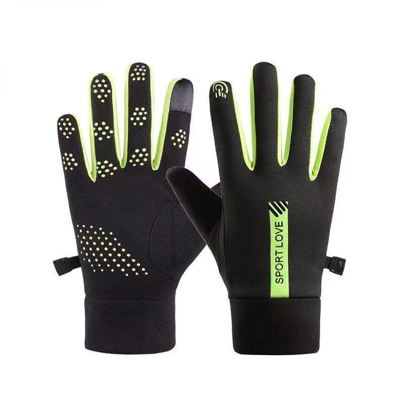 AL679542738 1 Pair Winter Cycling Gloves Water Resistant Windproof Anti-Slip Touch Screen Bike Gloves