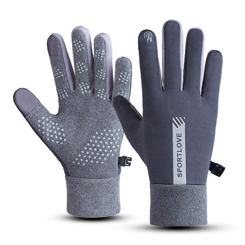 AL679542738 1 Pair Winter Cycling Gloves Water Resistant Windproof Anti-Slip Touch Screen Bike Gloves