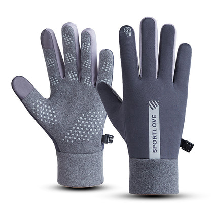 AL679542738 1 Pair Winter Cycling Gloves Water Resistant Windproof Anti-Slip Touch Screen Bike Gloves