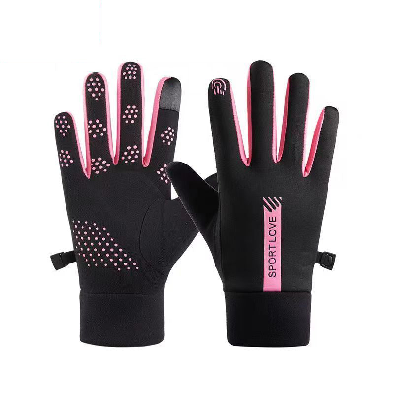 AL679542738 1 Pair Winter Cycling Gloves Water Resistant Windproof Anti-Slip Touch Screen Bike Gloves
