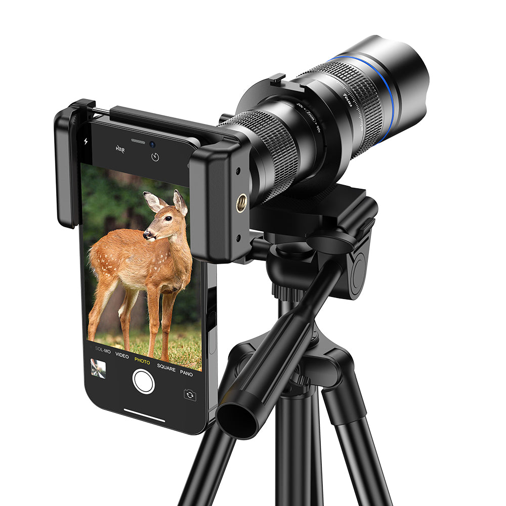 APEXEL APL-20-40XCR50 20-40X Zoom Telephoto Lens Tripod Set for Birds Watching, Concert, Multi-Layer Coated HD Phone Monocular