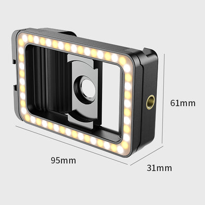 APEXEL APL-FL23 M17-37 LED Video Fill Light Portable Selfie Clip Light with 1 / 4 Thread Port for Phone
