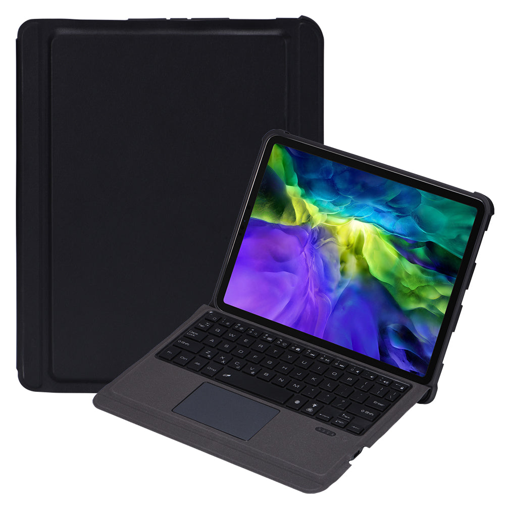 T207D For iPad Air (2022) / Air (2020)  /  iPad Pro 11-inch (2018) / (2020) / (2021) / (2022) Detachable Bluetooth Keyboard Case with 7-Color Backlit Anti-Scratch Shockproof Case