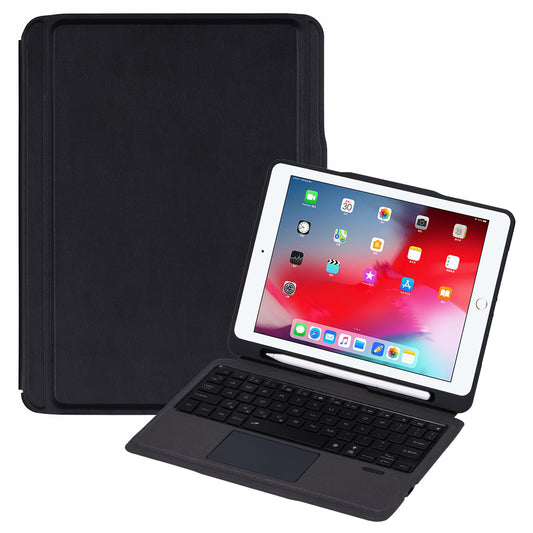 T205D For iPad Air 2 / iPad Pro 9.7 inch (2016) / iPad 9.7-inch (2017) / (2018) 7-Color Backlit Bluetooth Keyboard + Protective Case, Detachable Wireless Keyboard Case