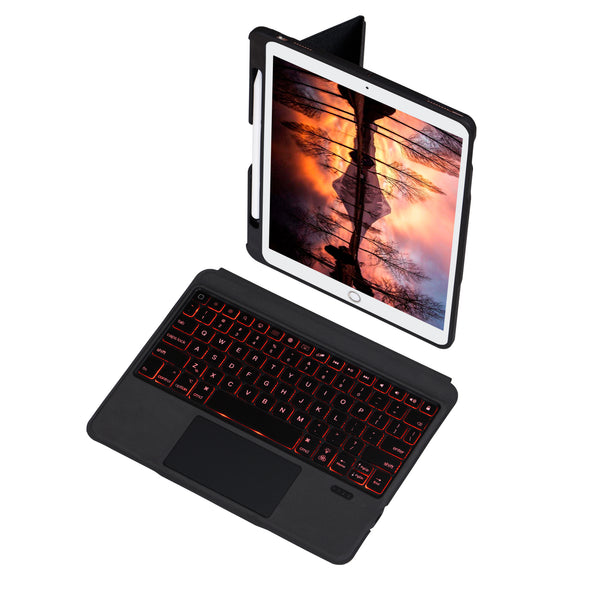 T5206D For iPad Air 10.5 inch (2019) / iPad Pro 10.5-inch (2017) / iPad 10.2 (2021) / (2019) / (2020) Bluetooth Keyboard Case Anti-Drop Protective Cover, Removable Wireless Keyboard Case with Backlit