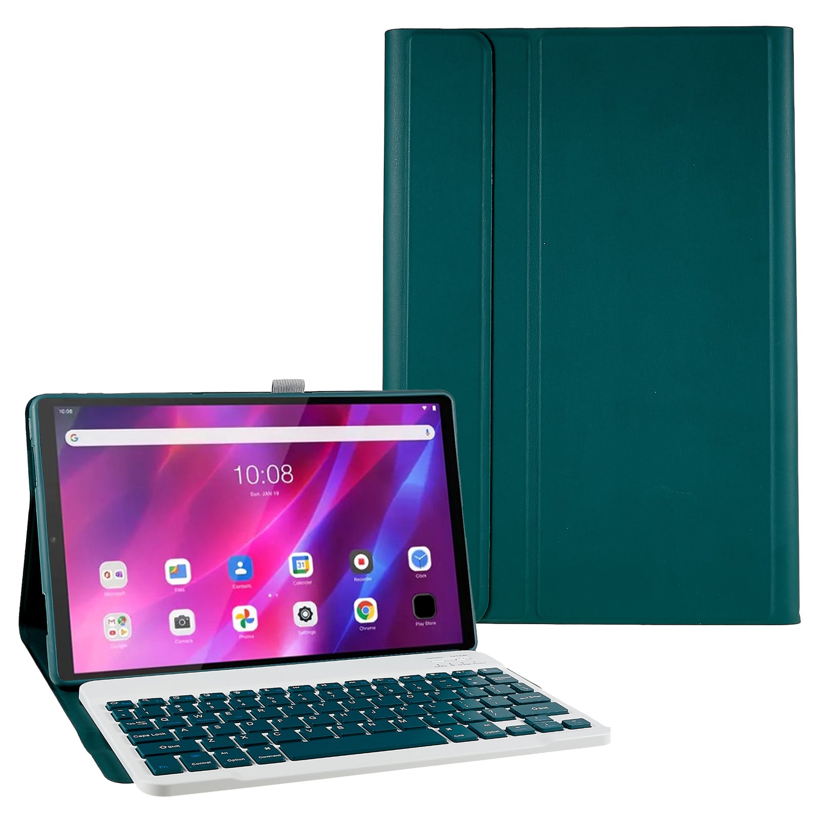 For Lenovo Tab P11 / Tab P11 Plus PU Leather Tablet Case Stand Anti-drop Protective Tablet Cover with Bluetooth Keyboard