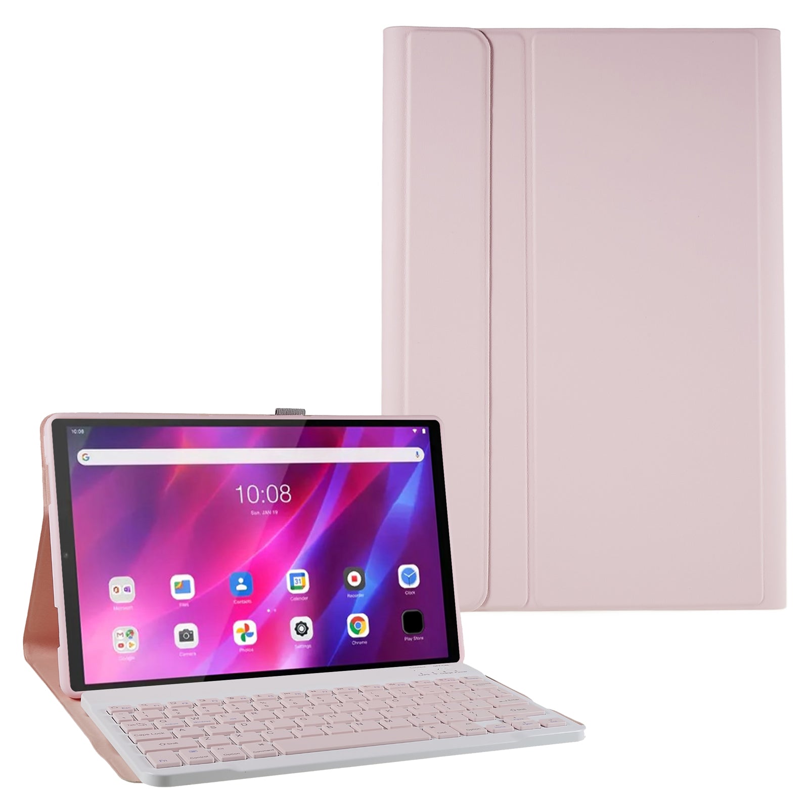 For Lenovo Tab P11 / Tab P11 Plus PU Leather Tablet Case Stand Anti-drop Protective Tablet Cover with Bluetooth Keyboard