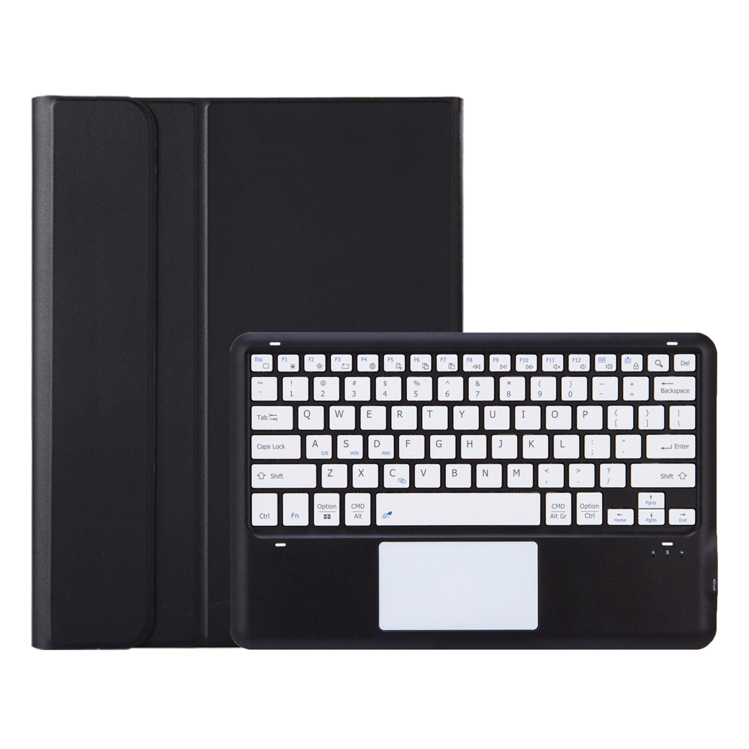 AHV8-A For Honor Pad V8 Pro 12.1-inch Slim Combo Case with Detachable Bluetooth Keyboard, Multi-Touch Trackpad PU Leather+TPU Stand Cover