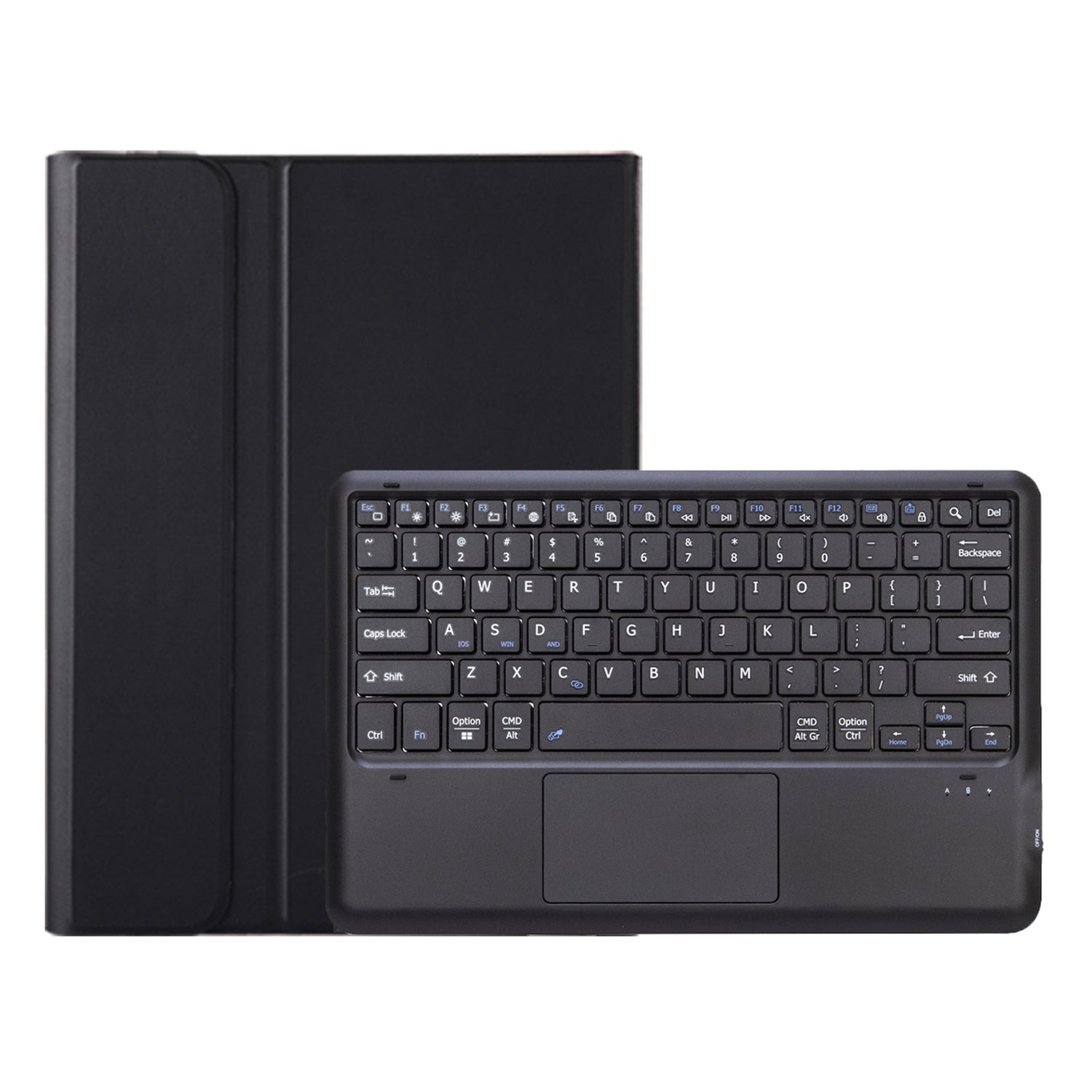 AHV8-A For Honor Pad V8 Pro 12.1-inch Slim Combo Case with Detachable Bluetooth Keyboard, Multi-Touch Trackpad PU Leather+TPU Stand Cover